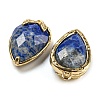 Natural Lapis Lazuli Faceted Pendants G-M431-06G-04-2