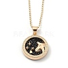 Alloy Rhinestone Pendant Necklaces NJEW-H306-A03-G-1