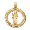 1Pc Brass Micro Pave Cubic Zirconia Pendants KK-TA0002-80C-G-1