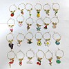 BENECREAT 24Pcs 24 Style Summer Theme Alloy Enamel Wine Glass Charms AJEW-BC0003-90-1