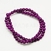 1 Strand  Dyed Purple RoundSynthetic Turquoise Beads Strands X-TURQ-G106-4mm-02O-2