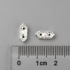 Hexagon Silver Color Plated Brass Middle East Rhinestone Bridge Spacers X-RSB021NF-2-4