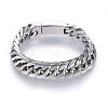 Tarnish Resistant 304 Stainless Steel Curb Chains Bracelets BJEW-E346-10P-1