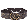 Antique Bronze Alloy Rivets PU Leather Wide Waist Belts AJEW-WH20098-074B-02-1