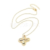 Brass Micro Pave Cubic Zirconia Letter Pendant Necklaces LS-KK-Z069-01G-X-2