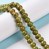 Handmade Fancy Antique Glazed Porcelain Ceramic Round Beads Strands PORC-L019-13mm-10-2