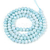 Anti-Tarnish Electroplate Rondelle Glass Beads Strands LS-EGLA-T021-4mm-17-08-2