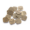 Hammered Square Carved Word Dreaming of the Sea Tibetan Style LS-PALLOY-A15333-AB-2