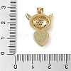 Brass Micro Pave Clear Cubic Zirconia Pendants KK-I712-56B-G-3