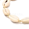 Natural Cowrie Shell Braided Bead Anklets Set for Girl Women AJEW-AN00451-02-8