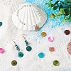 100Pcs 10 Colors Spray Paint Natural Akoya Shell Pendants SHEL-CD0001-01-6