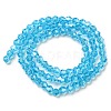 Transparent Electroplate Glass Beads Strands GLAA-F029-3mm-C19-2