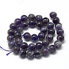 Natural Amethyst Beads Strands G-R446-8mm-20-2
