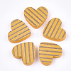 Painted Wooden Cabochons WOOD-Q040-013B-1