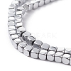 Electroplate Non-magnetic Synthetic Hematite Beads Strands X-G-J172-3x3mm-02-3