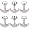 SUNNYCLUE 6Pcs 304 Stainless Steel Hook Clasps STAS-SC0008-12-1