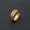 304 Stainless Steel Rotatable Chain Finger Rings for Men FS-WG60CA3-28-1