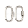 Non-Tarnish 304 Stainless Steel Screw Carabiner Lock Charms STAS-C092-04E-P-1