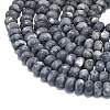 Natural Larvikite Beads Strands G-P575-A38-8x5mm-3