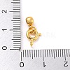 Brass Spring Ring Clasps and Silicone Beads KK-WH0052-04G-3