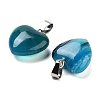Natural Banded Agate Charms HEAR-PW0001-057-26-3