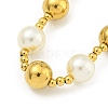 304 Stainless Steel & 201 Stainless Steel & Plastic Pearl Round Beaded Necklaces for Women NJEW-G144-01A-G-2