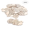 Undyed Wood Big Pendants WOOD-PH0008-35-4
