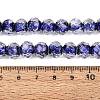 Handmade Foil Glass Lampwork Beads Strands DICH-T023-02A-4