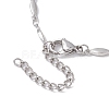 Non-Tarnish 304 Stainless Steel Oval Link Chain Bracelets for Women Men BJEW-JB10271-4