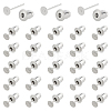 BENECREAT 100Pcs Brass Stud Earring Findings KK-BC0013-23-1