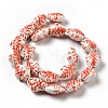 Handmade Printed Porcelain Beads PORC-F005-03C-5