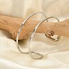 Non-Tarnish 304 Stainless Steel Hollow Open Cuff Bangles for Women LS-BJEW-S155-04P-1