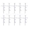 10Pcs Faith Cross Charm Pendant Faith Necklace Charm Stainless Steel Pendant for Necklace Making Christian Religious Jewelry Gifts JX515A-1