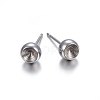 304 Stainless Steel Stud Earring Settings STAS-P210-49P-1