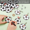 Football Theme Printed Acrylic & Alloy Enamel Pendant Keychain KEYC-AB00046-3