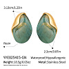Oval 304 Stainless Steel & Resin Stud Earrings QS3167-5-1