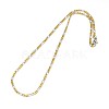 304 Stainless Steel Figaro Chain Necklace Making X-STAS-A028-N022C-1