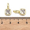Brass Micro Pave Cubic Zirconia Charms KK-G555-21G-01-3