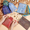 10Pcs 10 Colors Chinese Style Brocade Drawstring Gift Blessing Bags ABAG-NB0001-87-3