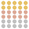 30Pcs 3 Colors Rack Plating Brass Hollow Beads KK-PH0009-55B-1
