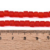 Transparent Frosted Glass Beads Strands GLAA-N072-01A-A07-4
