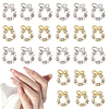 40Pcs 2 Colors Christmas Wreath Alloy Rhinestone Cabochons MRMJ-CA0001-49-1