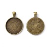 Tibetan Style Alloy Pendant Cabochon Settings LS-TIBEP-Q045-048AB-NR-2