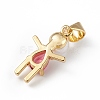 Rack Plating Brass Cubic Zirconia Pendants KK-F848-05G-4