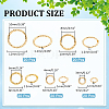   100Pcs 5 Styles Brass Open Jump Rings KK-PH0006-21-2