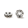 Brass Rhinestone Spacer Beads X-RSB04C14-3
