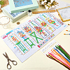 1 Bag Bookmarks Painting Needle Felting Kit for Beginners DIY-CP0013-36B-4