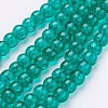 Spray Painted Crackle Glass Beads Strands CCG-Q001-6mm-15-1