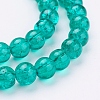 Spray Painted Crackle Glass Beads Strands CCG-Q001-6mm-15-3