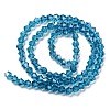Transparent Electroplate Glass Beads Strands EGLA-A039-T4mm-A01-2